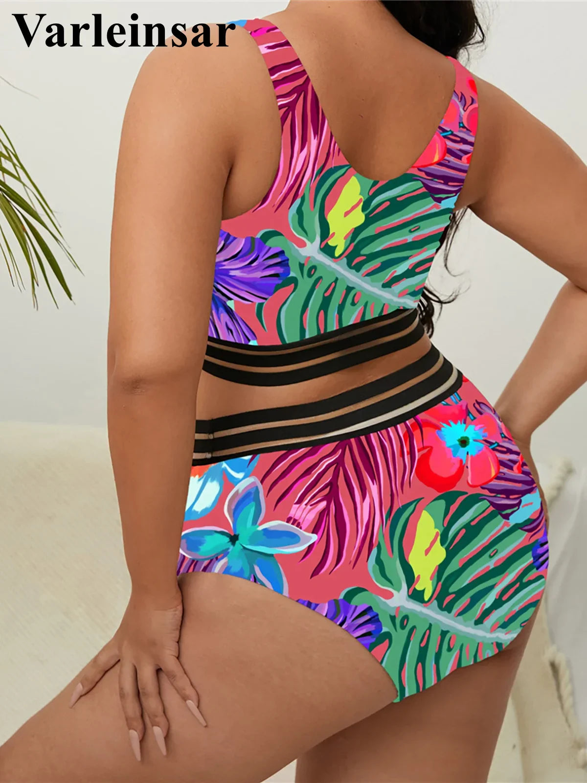 Sexy Floral Bikini Size Swimwear