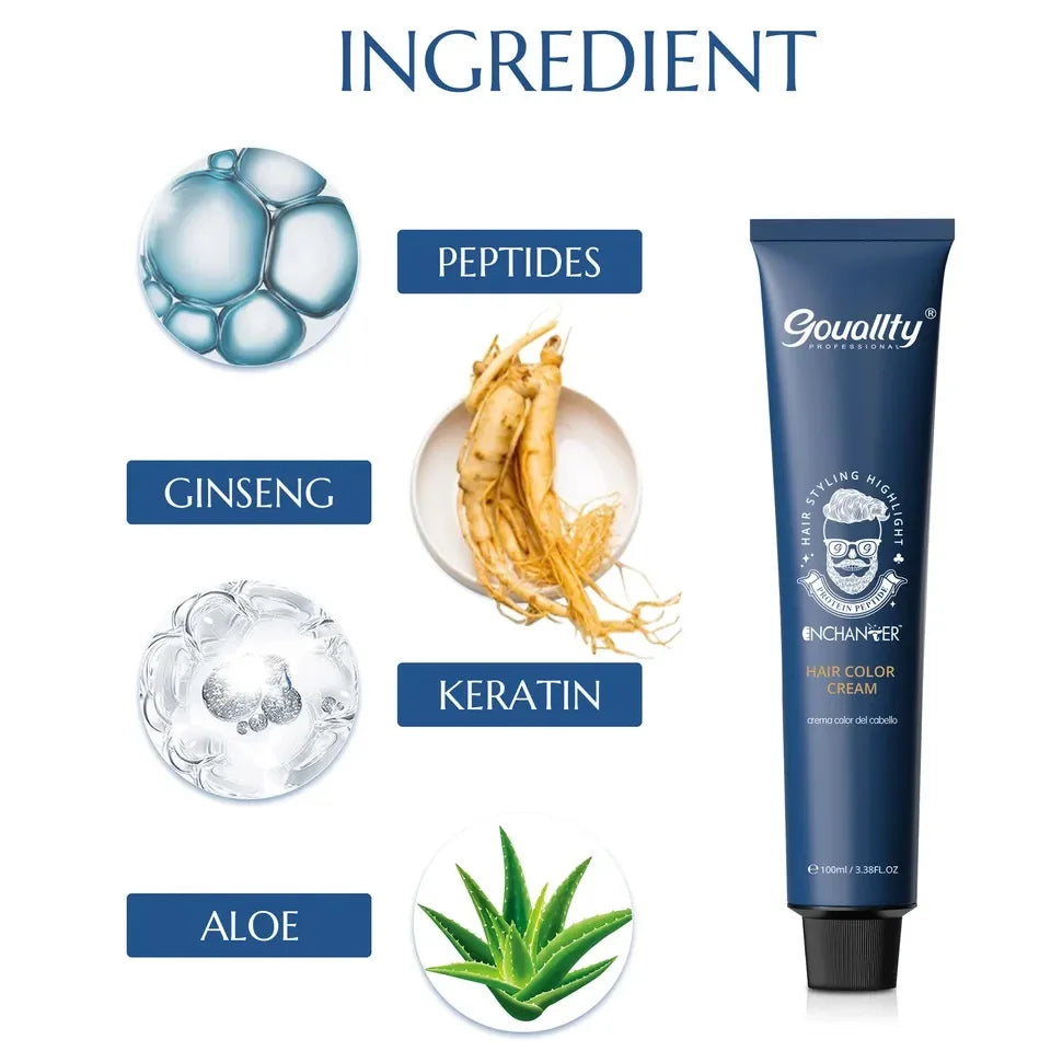 Professional Hair Dye Permanent Golden Brown Sliver Hair