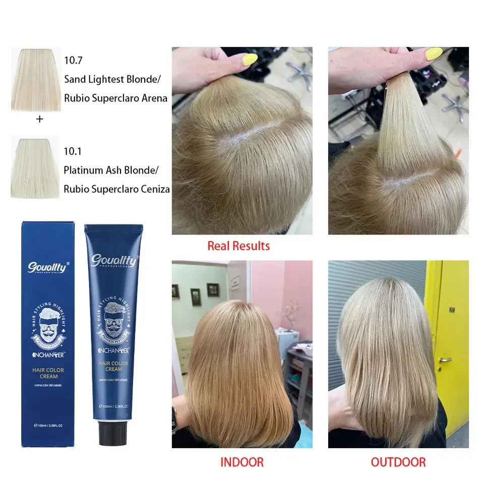 Professional Hair Dye Permanent Golden Brown Sliver Hair