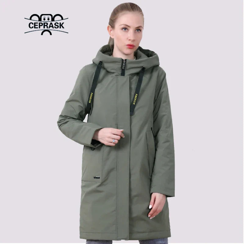 New Spring Coat Women Fashion Thin Cotton Lined