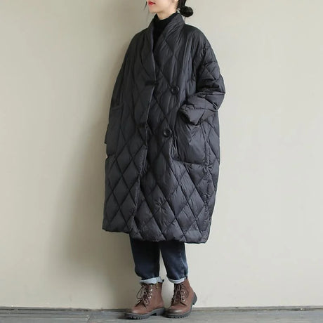 Winter Arrivals Women Cotton Coats Diamond Lattice Block