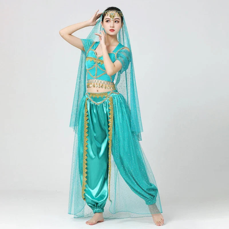 4Pcs Belly Dance Costumes Set For Women Noble