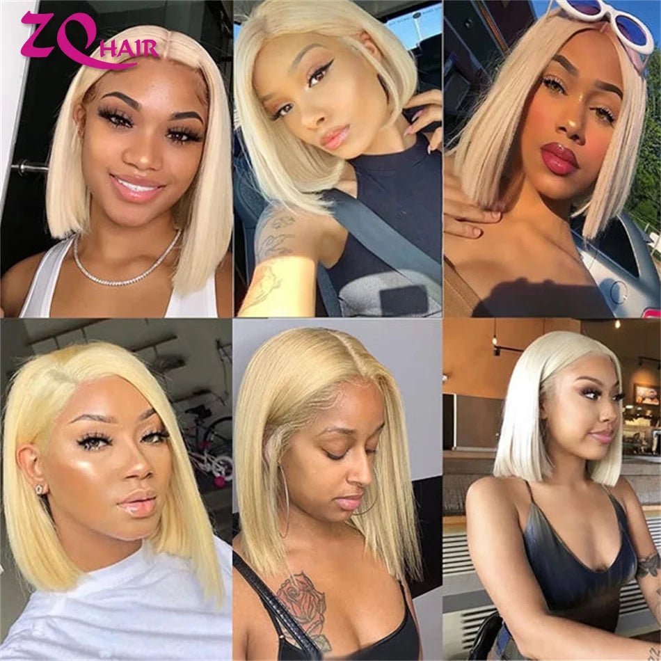Short Cut Bob Wig Pre Plucked Bone Straight