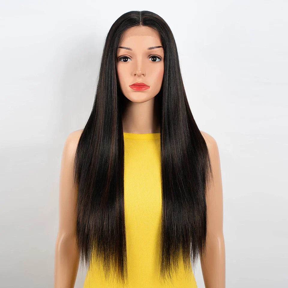 Synthetic Lace Front Wig For Black Women Long
