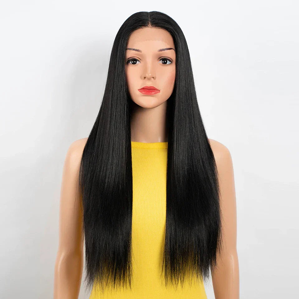 Synthetic Lace Front Wig For Black Women Long