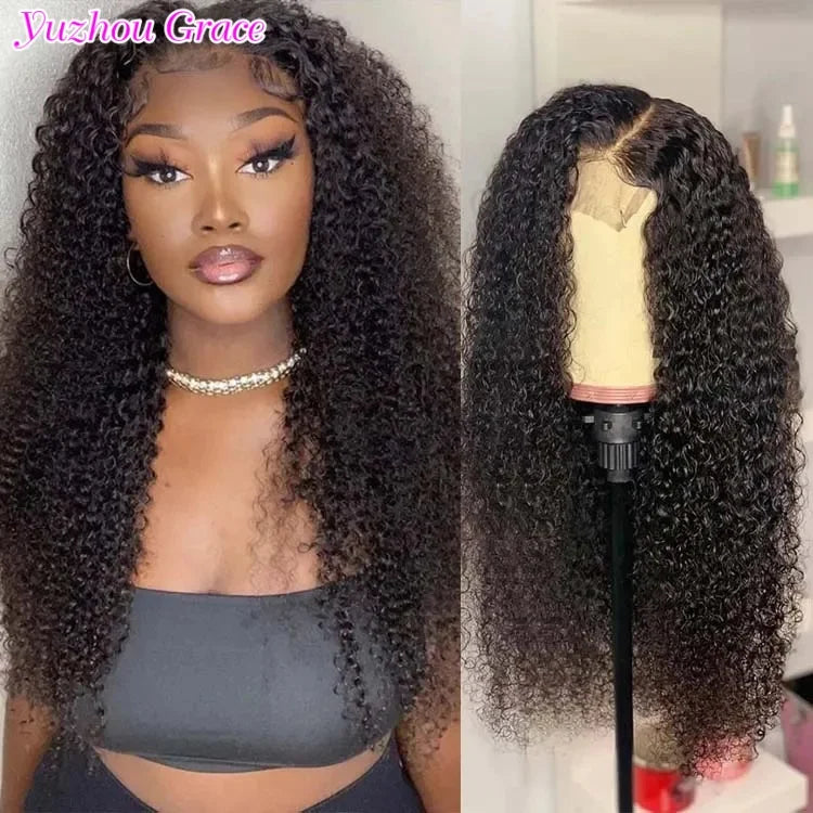 Kinky Curly Hair 5X5/4X4 Hd Lace Closure Wigs