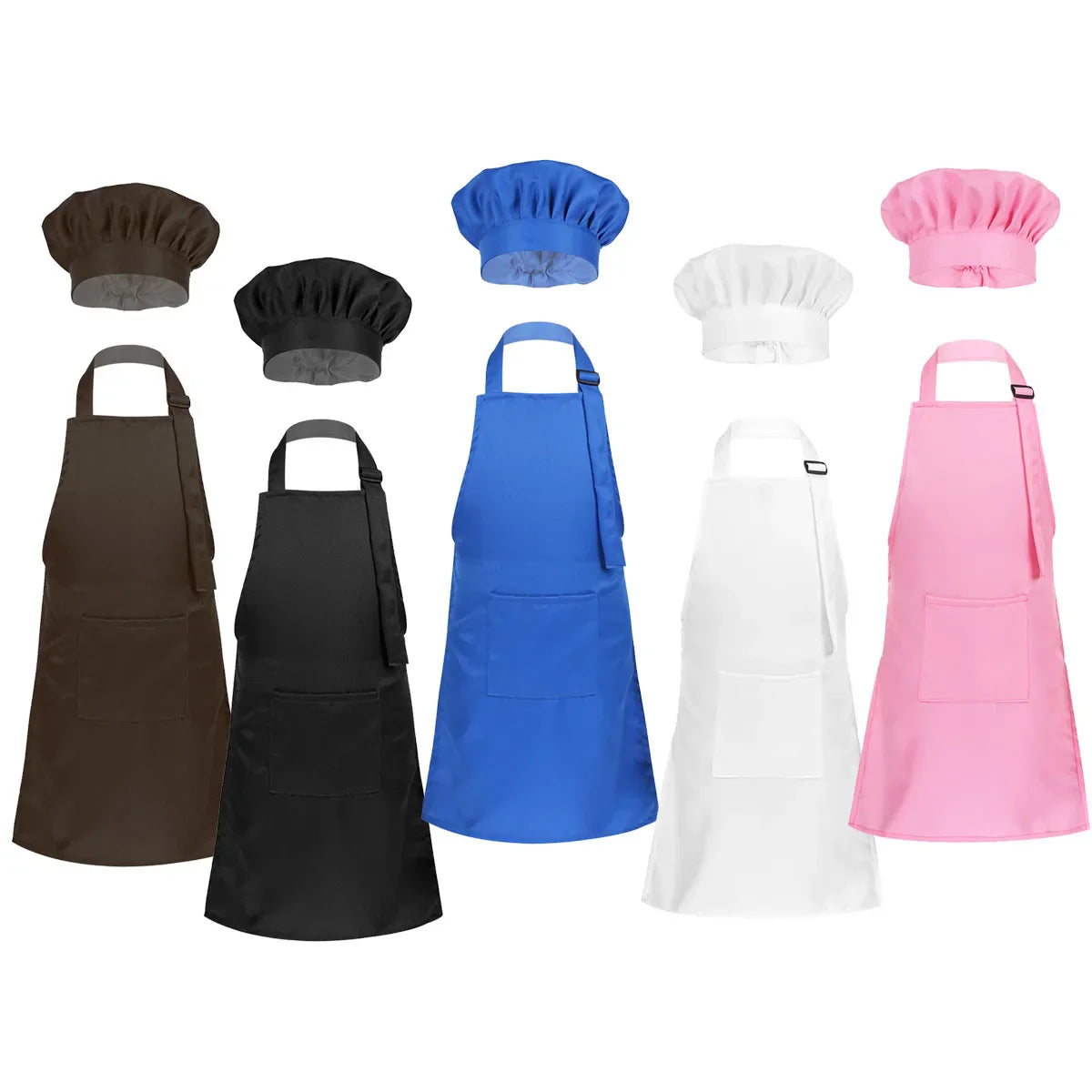 Child Kids Adjustable Apron And Chef Hat Set