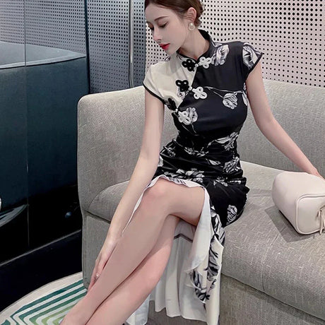 Chinese Dress Vintage Sexy Sleeveless Female Qipao Classic