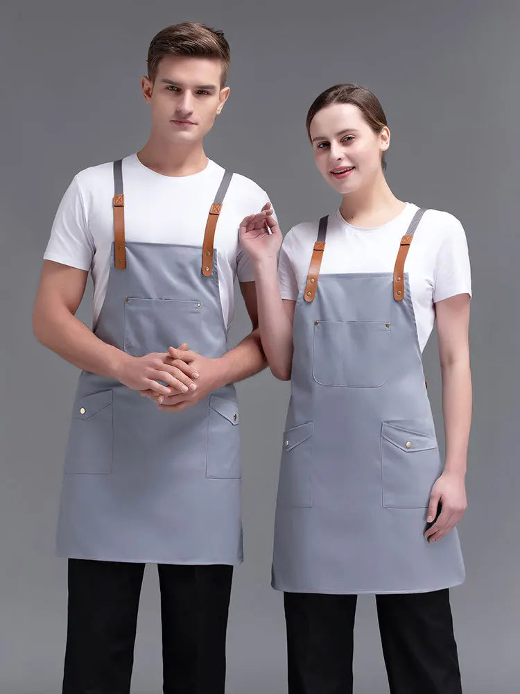 Fashion Canvas Kitchen Aprons For Woman Men Chef