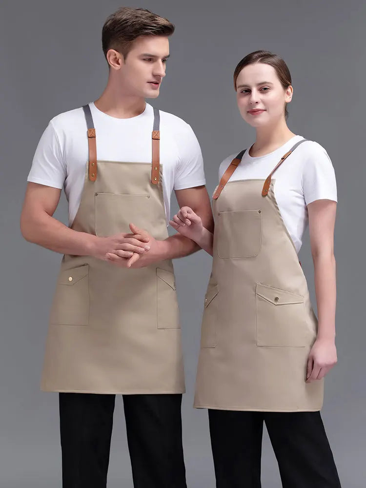 Fashion Canvas Kitchen Aprons For Woman Men Chef