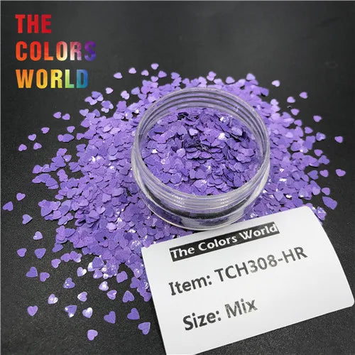 Heart-Shaped Nail Glitter Mix