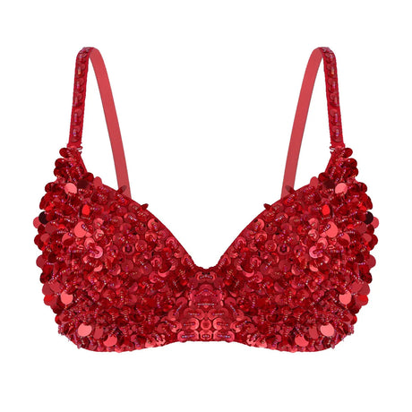Womens Belly Dancing Bustier Bra Fashion Sparkle Glittering