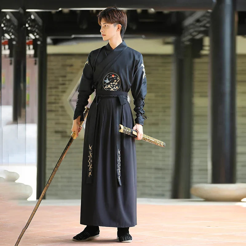 Japanese Vintage Kimono Samurai Cosplay Clothing Woman Man