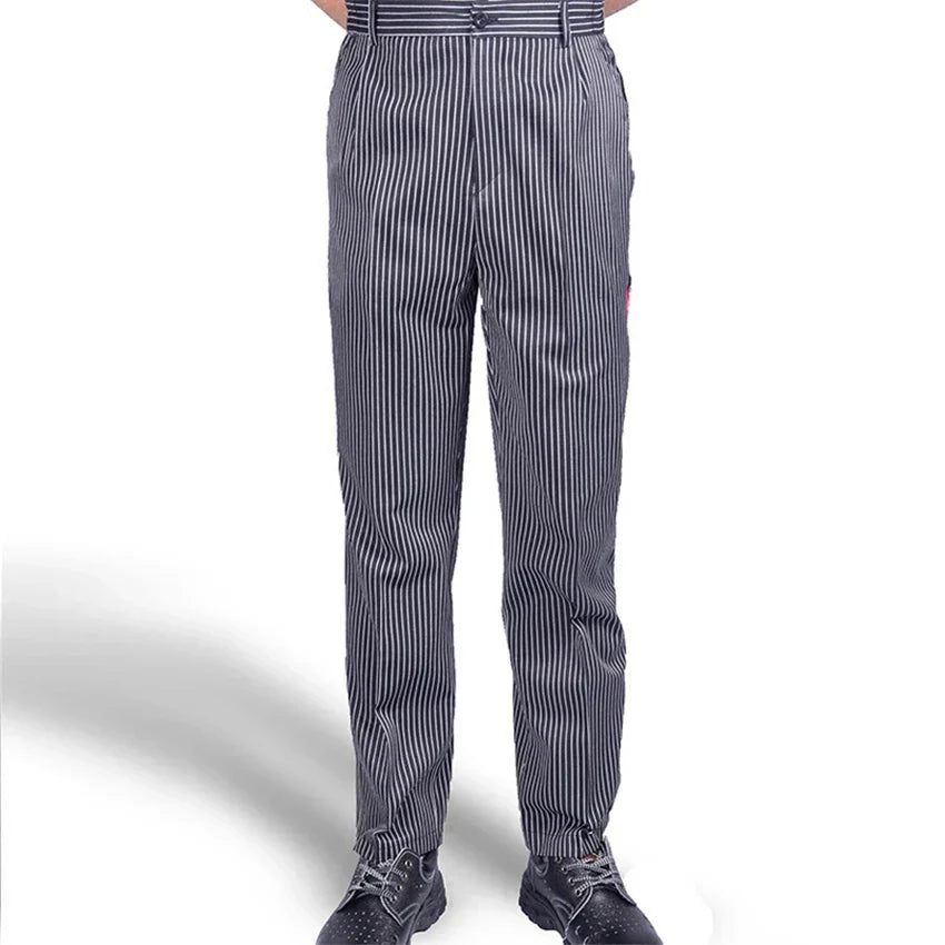 Men' Loose Chef Trousers Food Service Work Wear