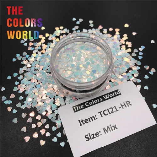 Heart-Shaped Nail Glitter Mix