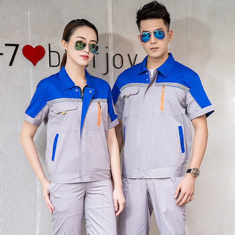 Summer Work Clothing Men Working Coveralls Reflective Tape
