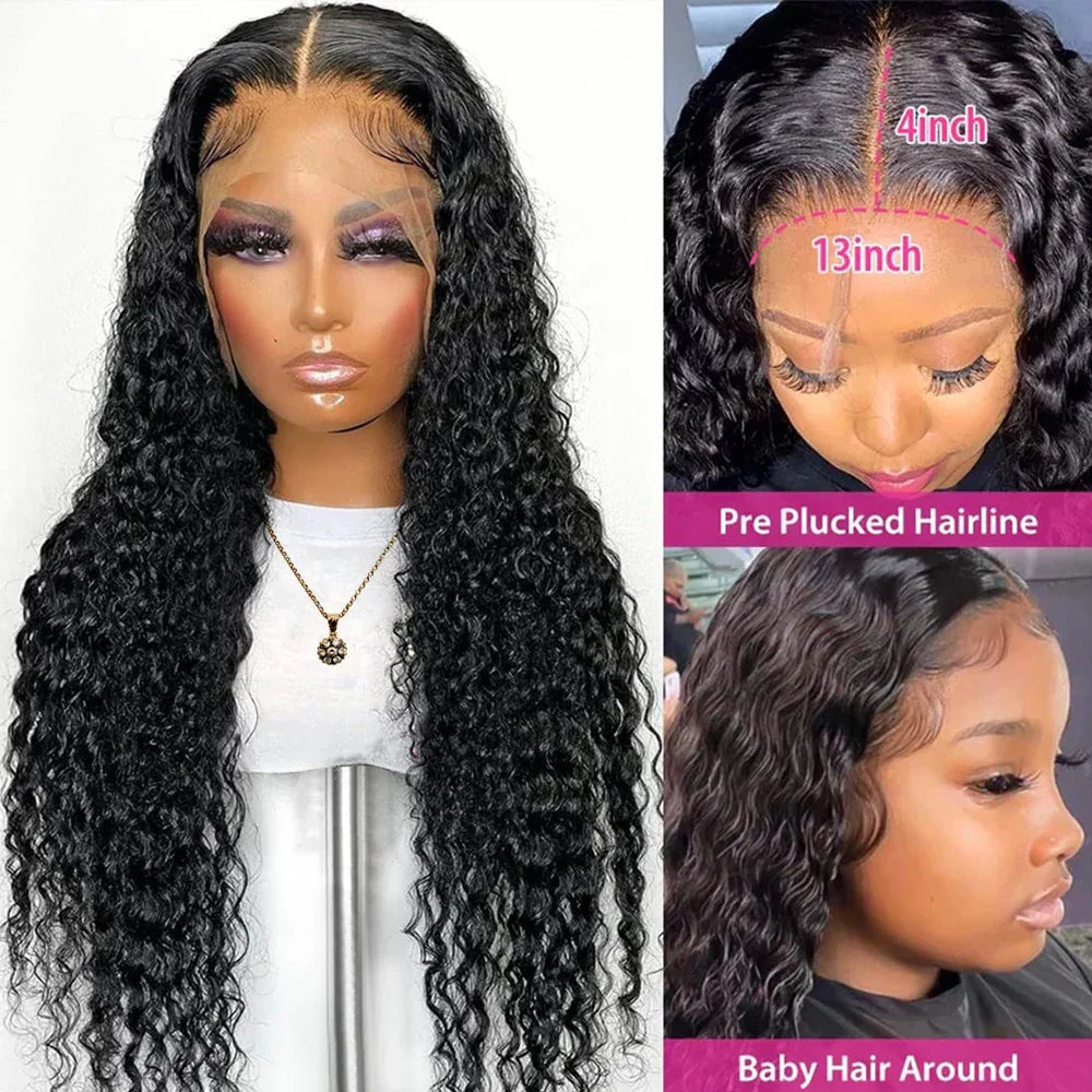 Hd Transparent Lace Front Human Hair Wigs