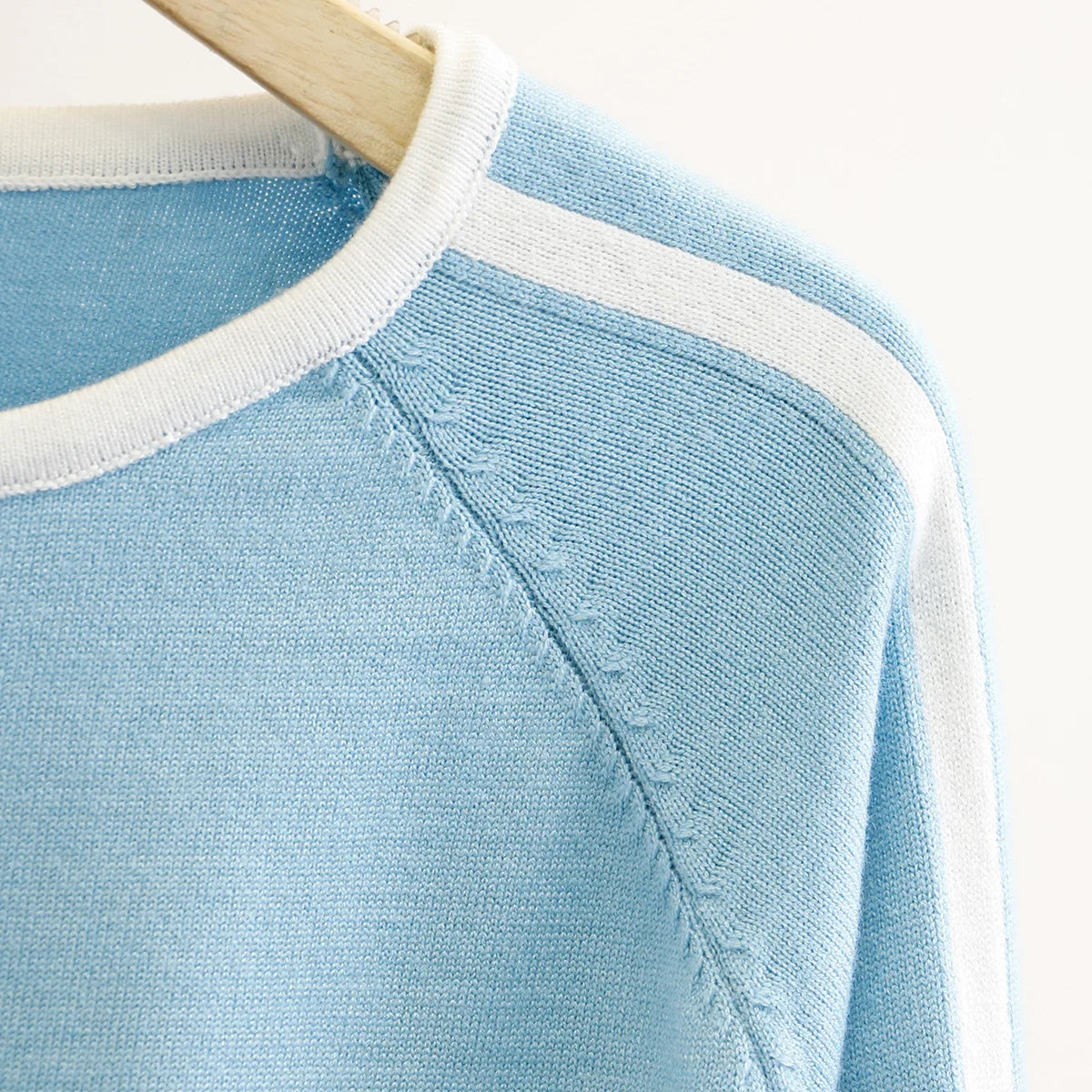 Women' Sweaters Fashion Autumn Jumper Striped Splice Raglan