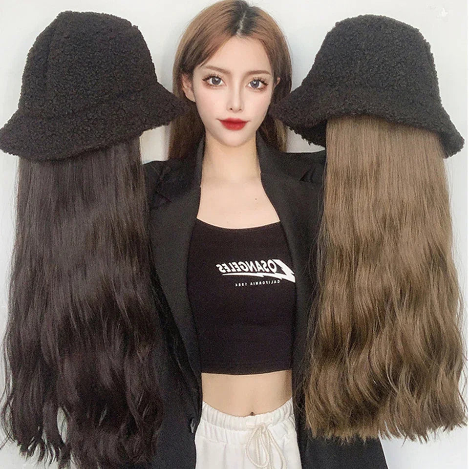 As Syntheti Curly Hair Lamb Wool Fisherman Hat