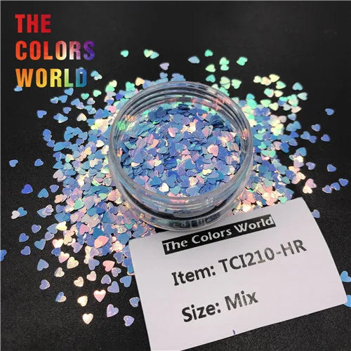 Heart-Shaped Nail Glitter Mix