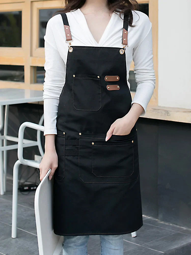 New Fashion Canvas Kitchen Aprons For Woman Men