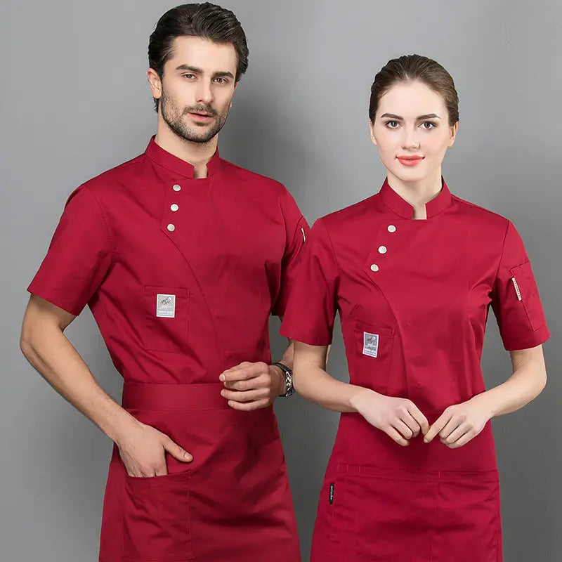 Long Sleeve Chef Clothes Uniform Restaurant Kitchen Cooking