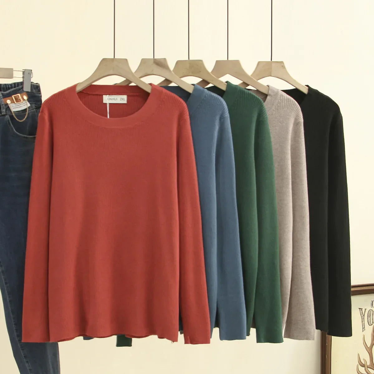 Women' Clothing Sweaters Autumn Winter New Slim Fashion