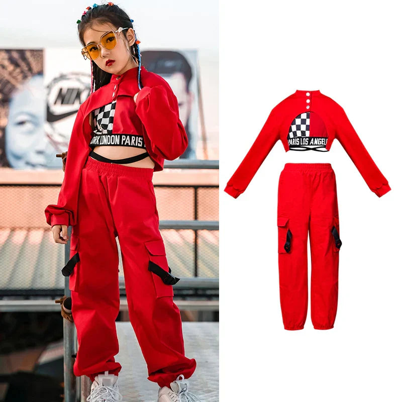 Girls Street Dance Wear Clothes Jazz Dancing Costumes