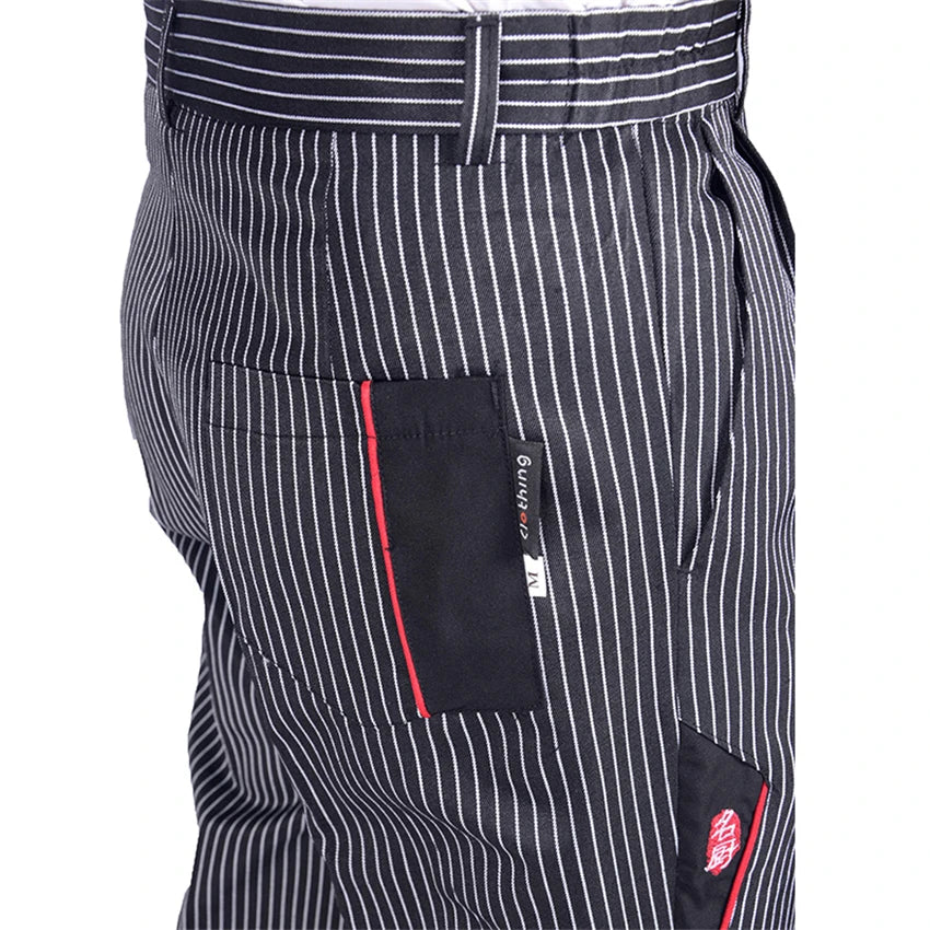 Men' Loose Chef Trousers Food Service Work Wear