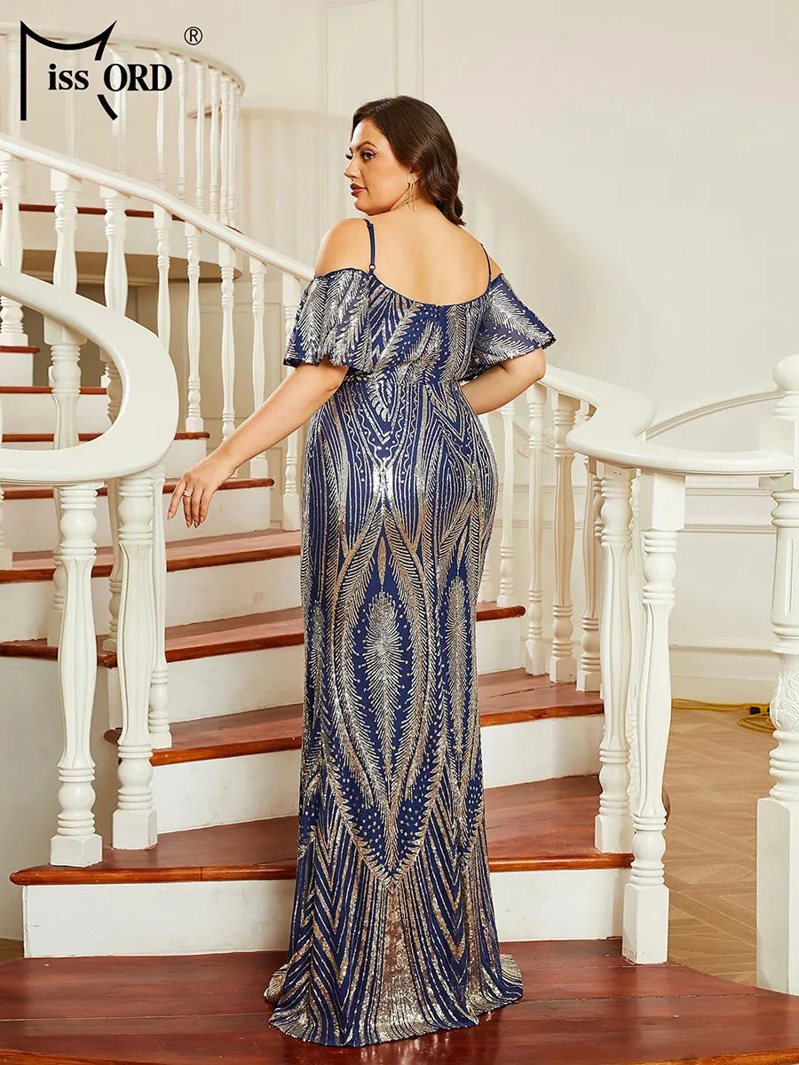 Missord Blue Wedding Party Dress Women Elegant Spaghetti