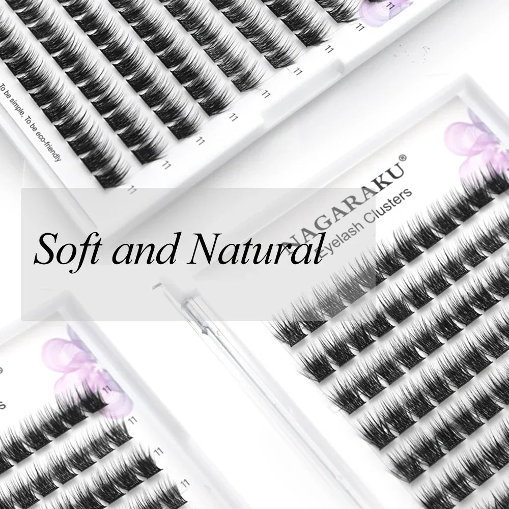 Nagaraku Diy Cluster Eyelash Extension Dovetail Segmented Lashes