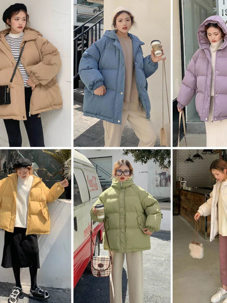 New Women Short Jacket Winter Thick Hooded Cotton