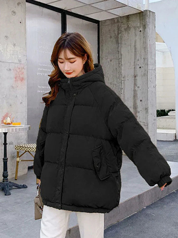 New Women Short Jacket Winter Thick Hooded Cotton