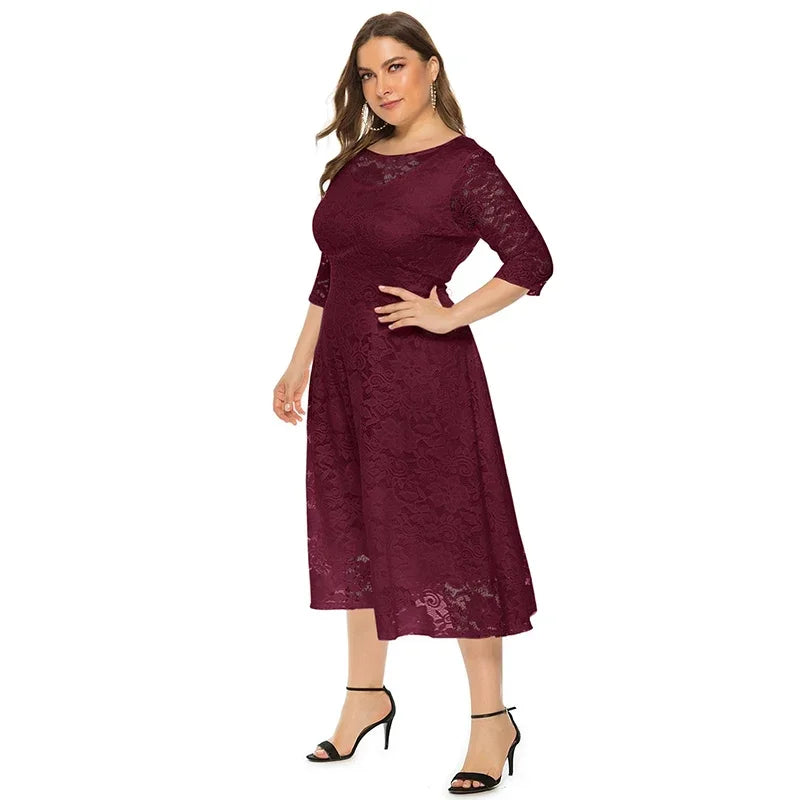 New Women Lace Length Evening Dress Elegant Unique