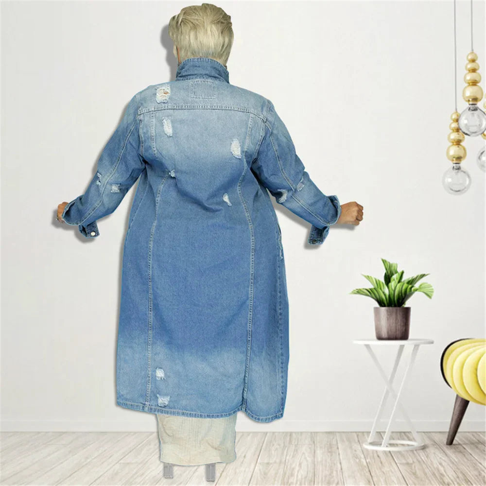 Outwear 5Xl Winter Coat Women Denim Jeans Long
