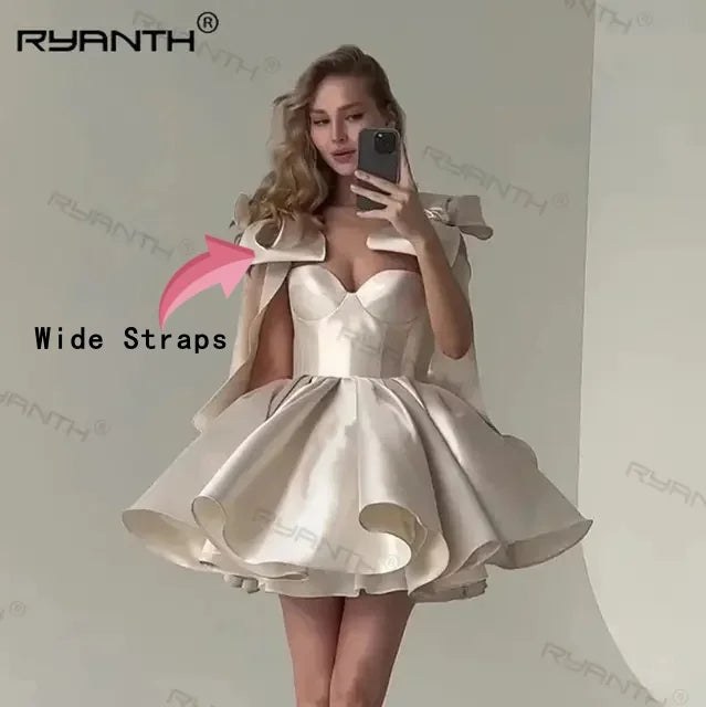 Ryanth Rose Red A Line Mini Prom Party