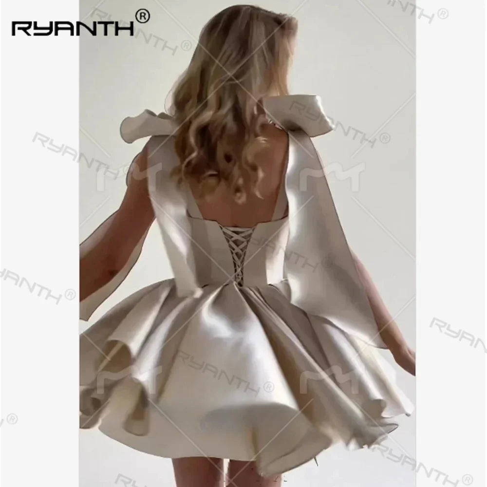 Ryanth Rose Red A Line Mini Prom Party