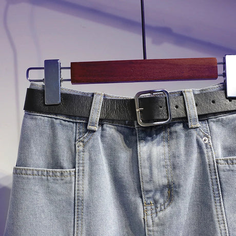 Women Plus Vintage Denim Skirt