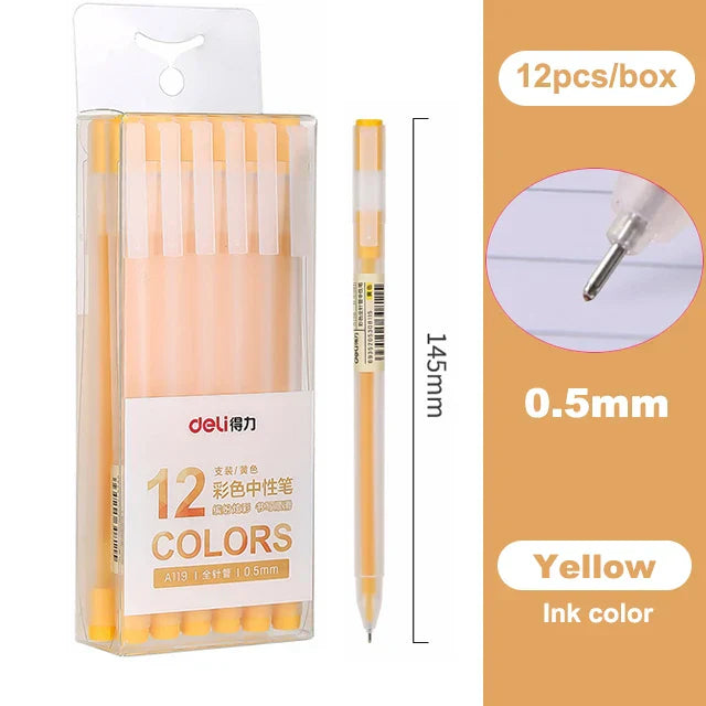 Deli Colored Gel Pen Ballpoint Pen Waterproof