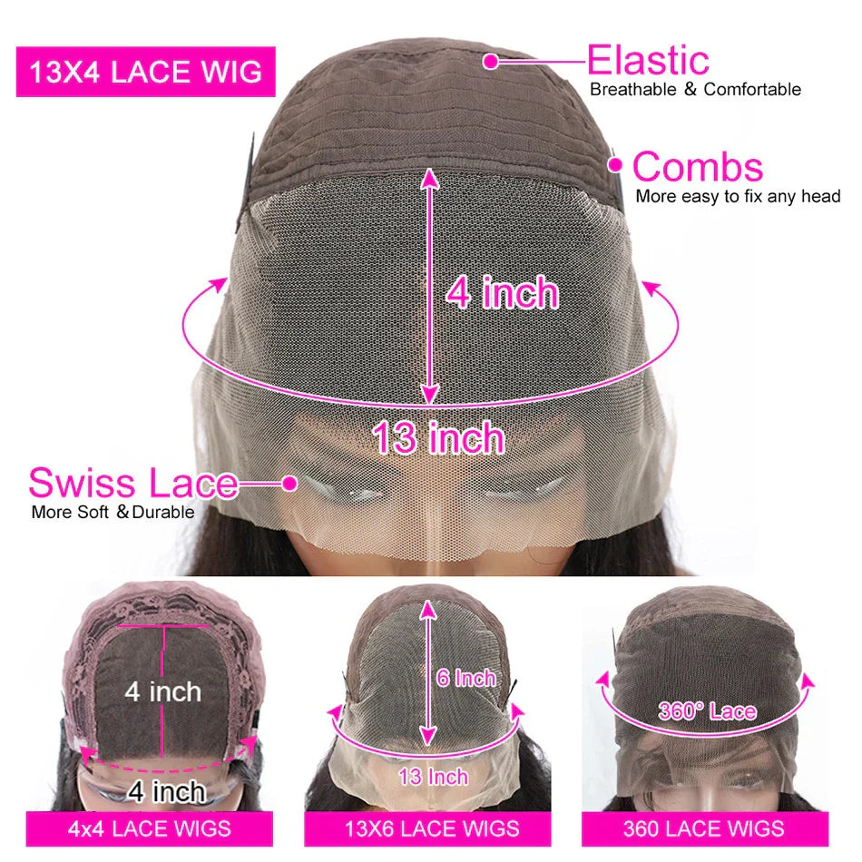 Glueless Highlight Wig Straight Lace Front Human