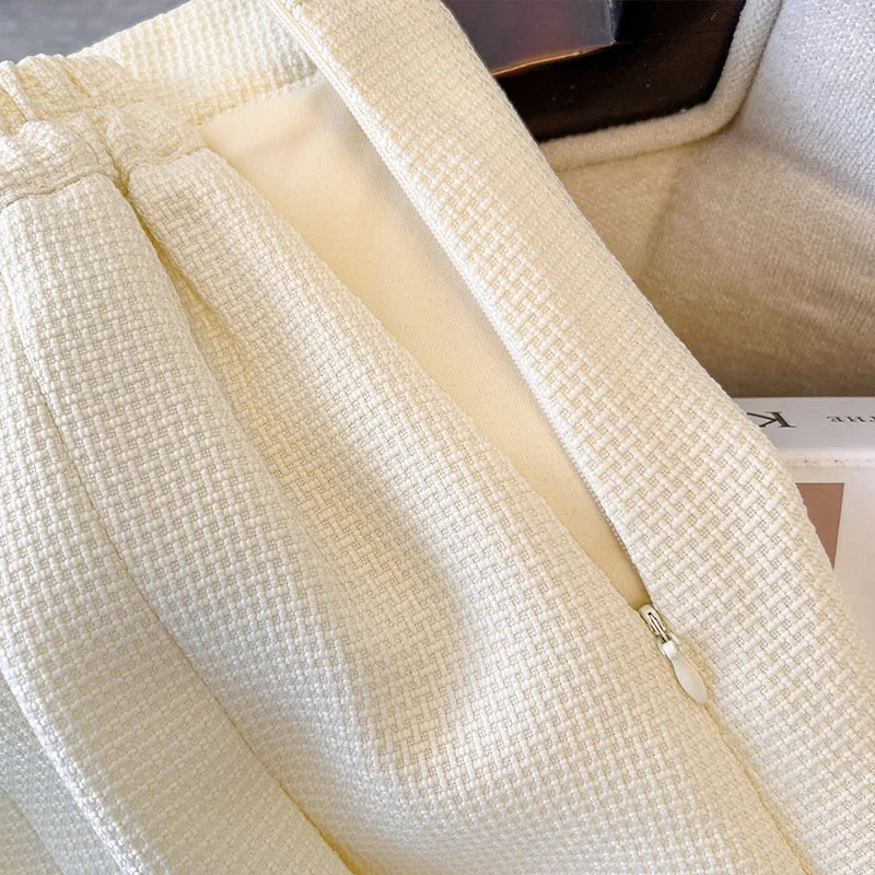 Women' Thin Pleated Skirt, Simple Short Skirt, Female
