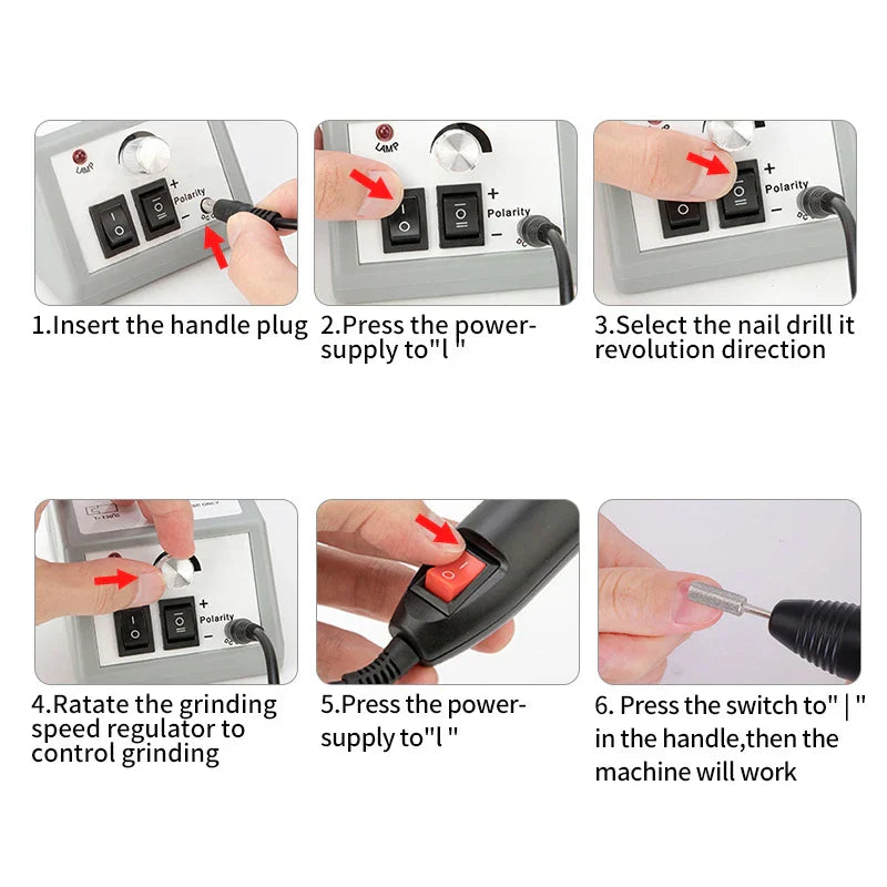 Professional Electric Nail Drill Machine Set Nail