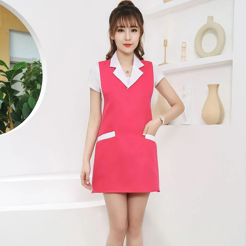 Women Salon Apron Spa Barber Shop Work Clothes