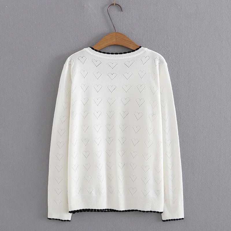 Autumn Sweater Women Clothing Slim High Strecth Floral
