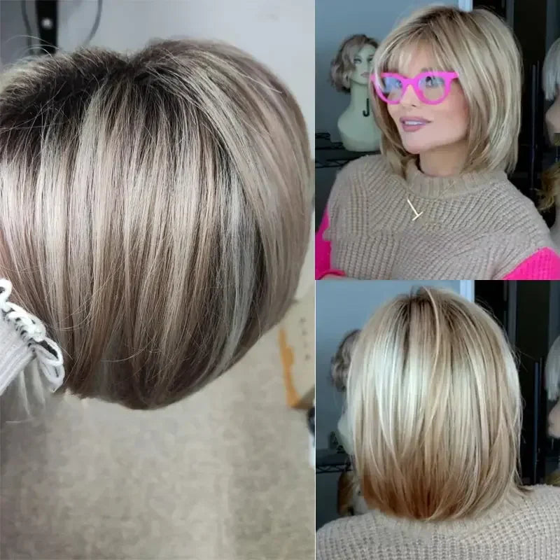 Soft & Healthy Mommy Wig Short Blonde Bob