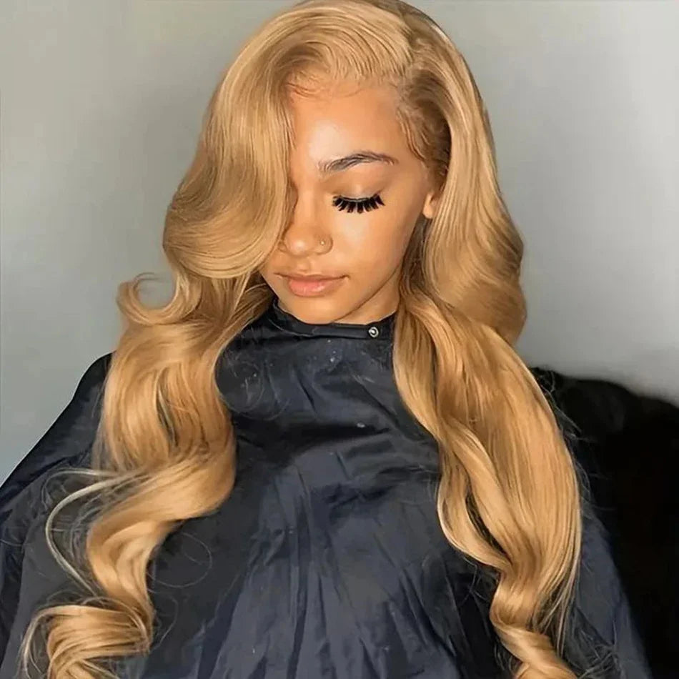 Transparent Honey Blonde Lace Front Wigs
