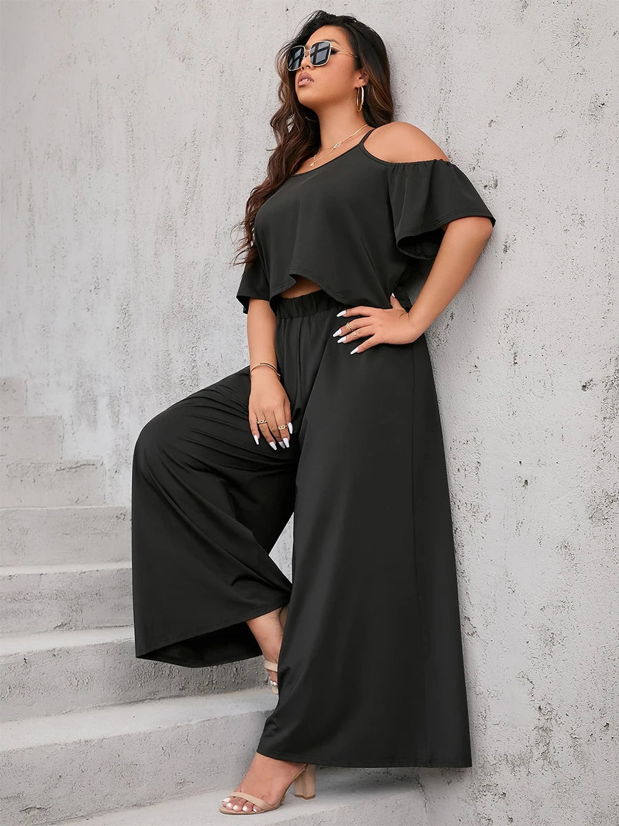 Finjani Women' Suit Set Solid Cami Low Tank