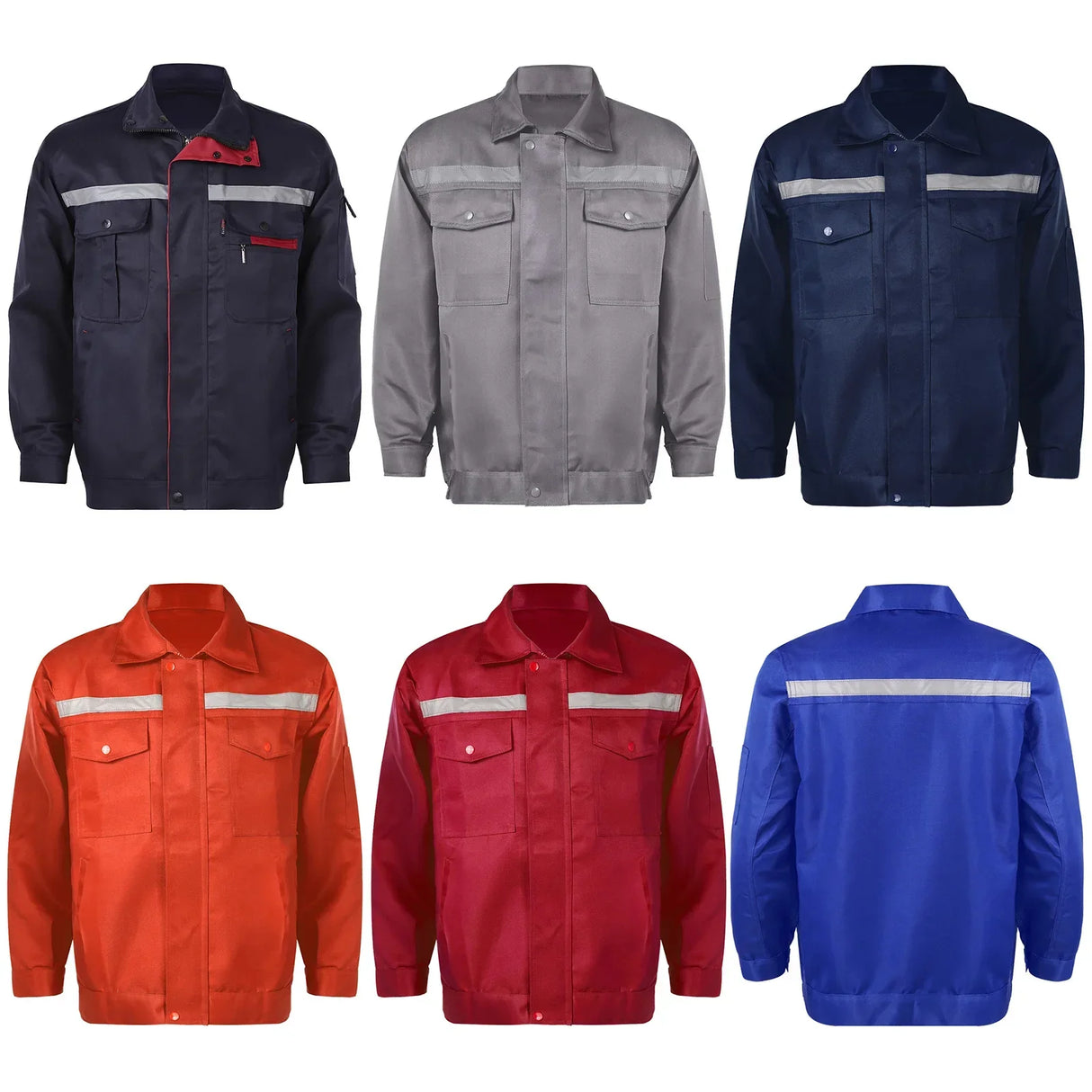 Mens Womens Work Jacket Long Sleeve Worker Uniform