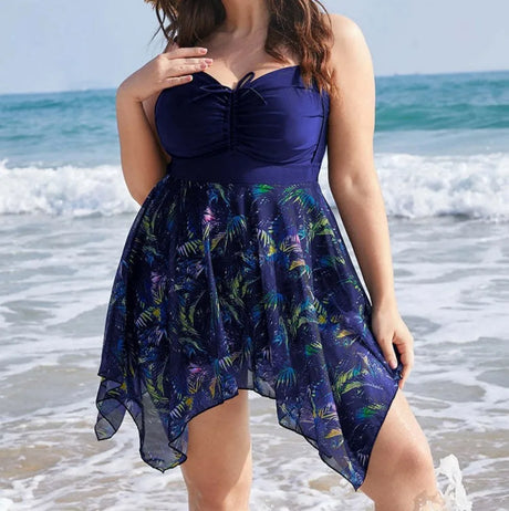 Womens One Piece Swimsuit Tummy Control Swimdress Skirtini