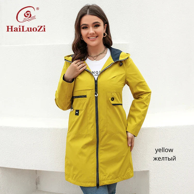 Hailuozi Women' Trench Coat Jacket For Women Spring